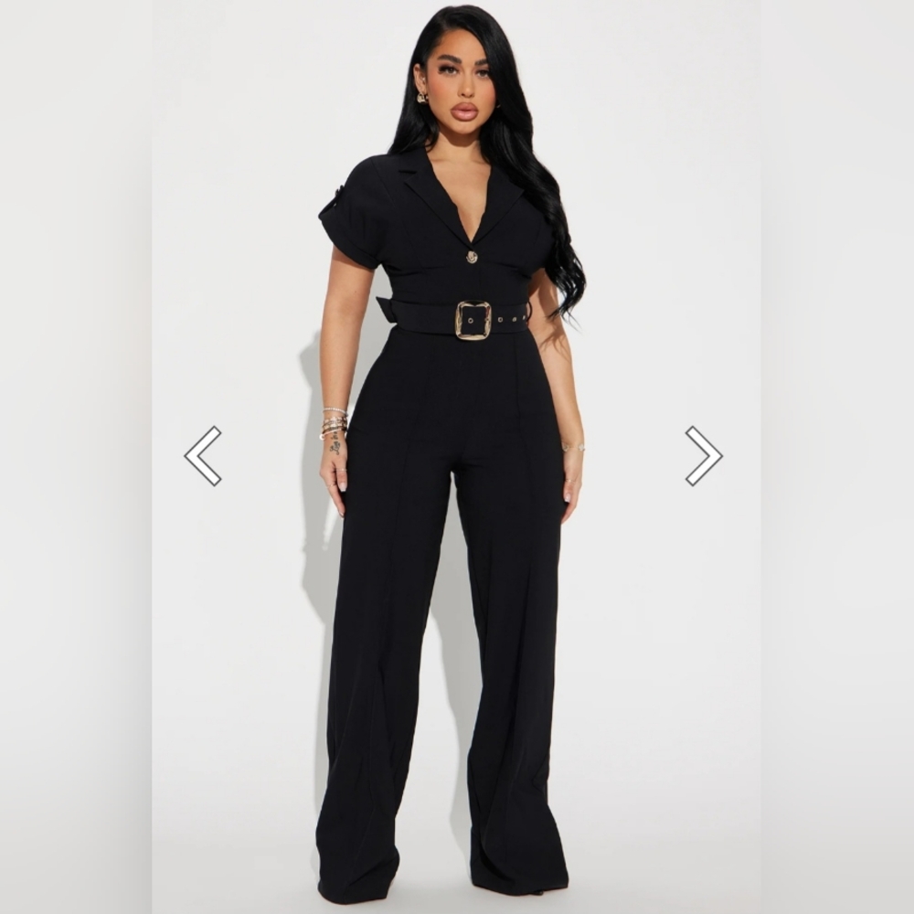 💞💋NEW ARRIVAL- Fashion Nova - Fall For You Black Jumpsuit- Size 2X 💕❤️‍🩹